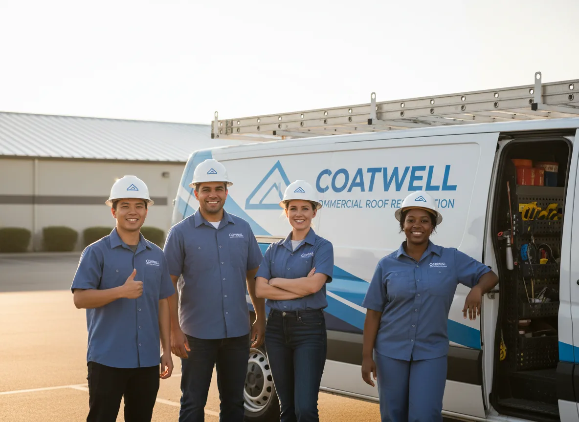Commercial roof coating company in Robins, IA