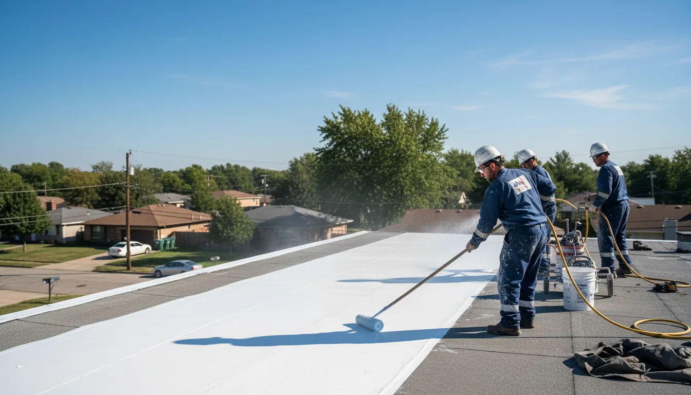 Commercial roof coating in Robins, IA near me
